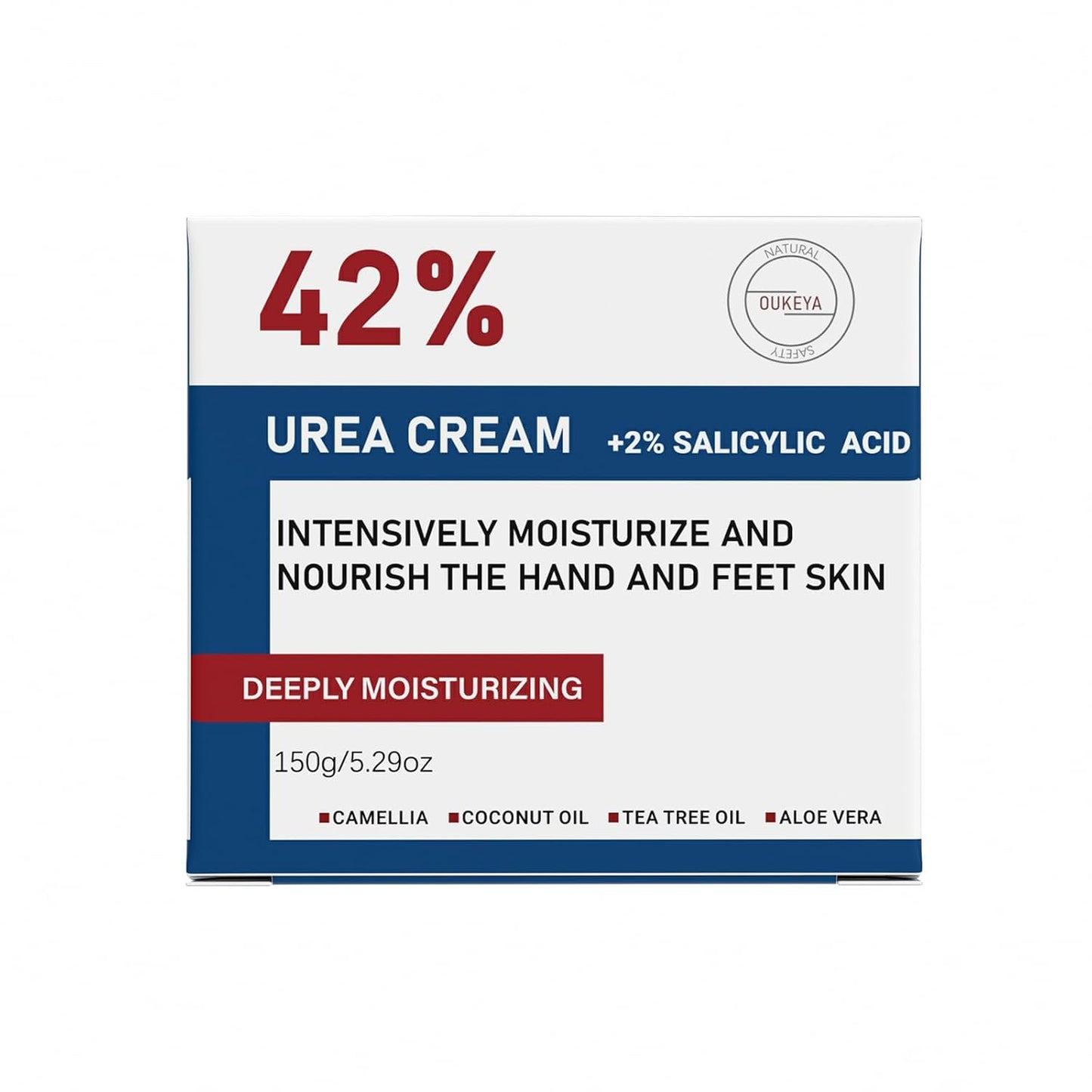Urea Cream 42% plus Salicylic Acid 2% Net 5.29 Oz for Dry Cracked Feet,Heels,Knees,Elbows,Hands Repair Treatment Moisturizes and Removes Corns,Calluses,Dead Skin,and Softens Toenails