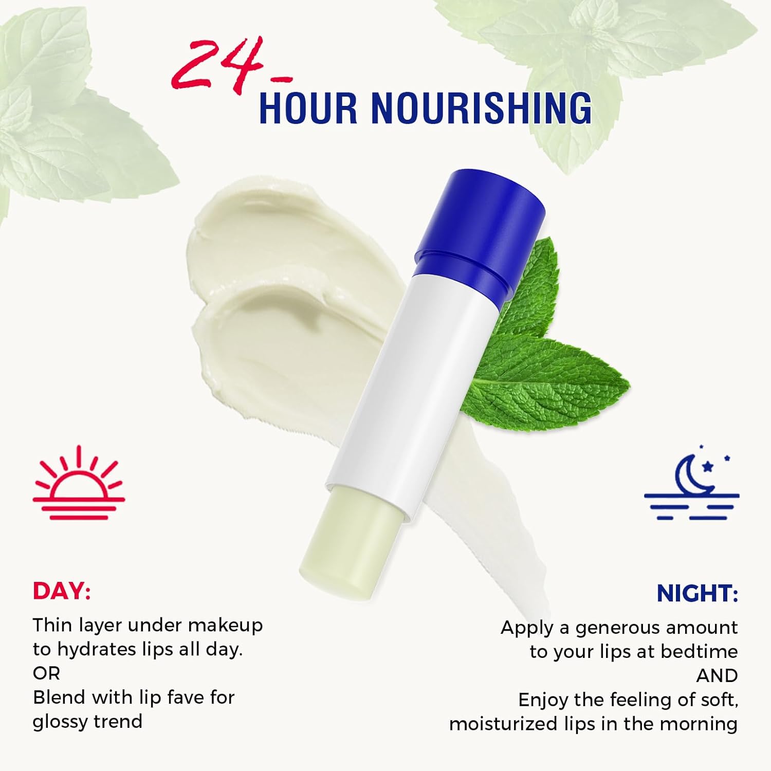 3PCS Medicated Lip Balm Hydrating w/Petrolatum,Shea Butter, Beeswax,100% Natural Ingredients,Organic Lip Butter Balm &amp; Moisturizers Lip Repair For Dry Cracked Lips Overnight Lip Treatment