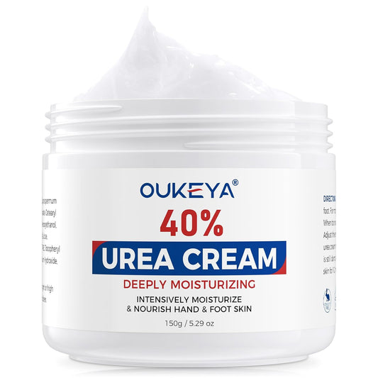 NEW FORMULA Urea Cream 40 Percent for Feet Maximum Strength, Hand Heels Dry Cracked Treatment Lotion for Knees &amp; Elbows, Foot Dead Skin Cuticle Callus Remover Toenail Softener, 5.29 oz