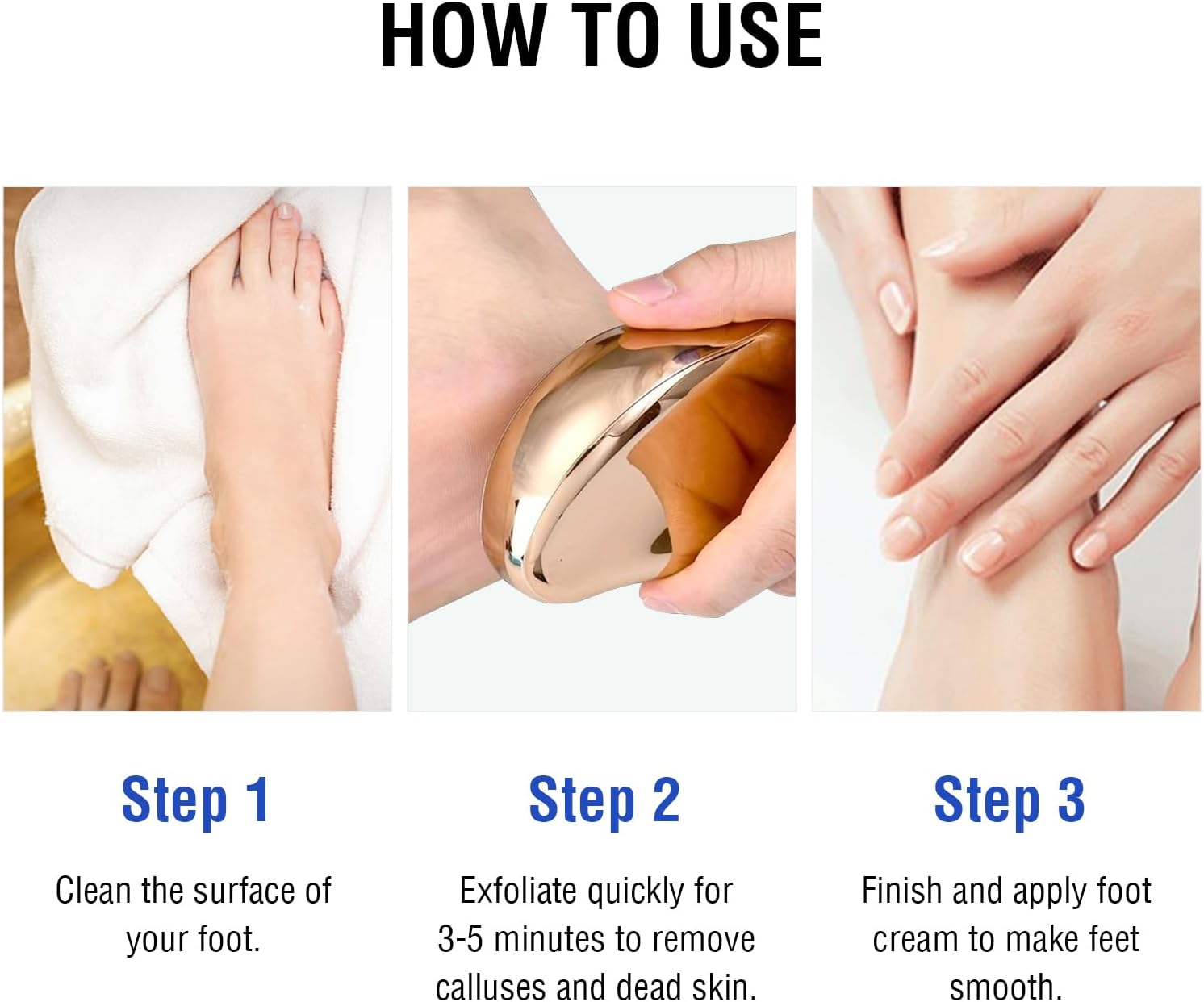 Glass Foot File Callus Remover: Nano Glass Heel Scraper for Feet Shower Foot Scrubber Pedicure Dead Skin Remover Shower Care Crystal Hair Remover Treat Hair Eraser for Back Arms Legs