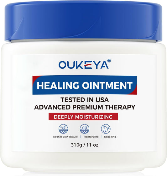 Healing Ointment, Advanced Therapy Skin Protectant, Multi-Purpose Healing Ointment and Body Moisturizer, For Dry, Cracked Skin, Minor Cuts and Burns, Soothes Cracked Hands and Chapped Lips