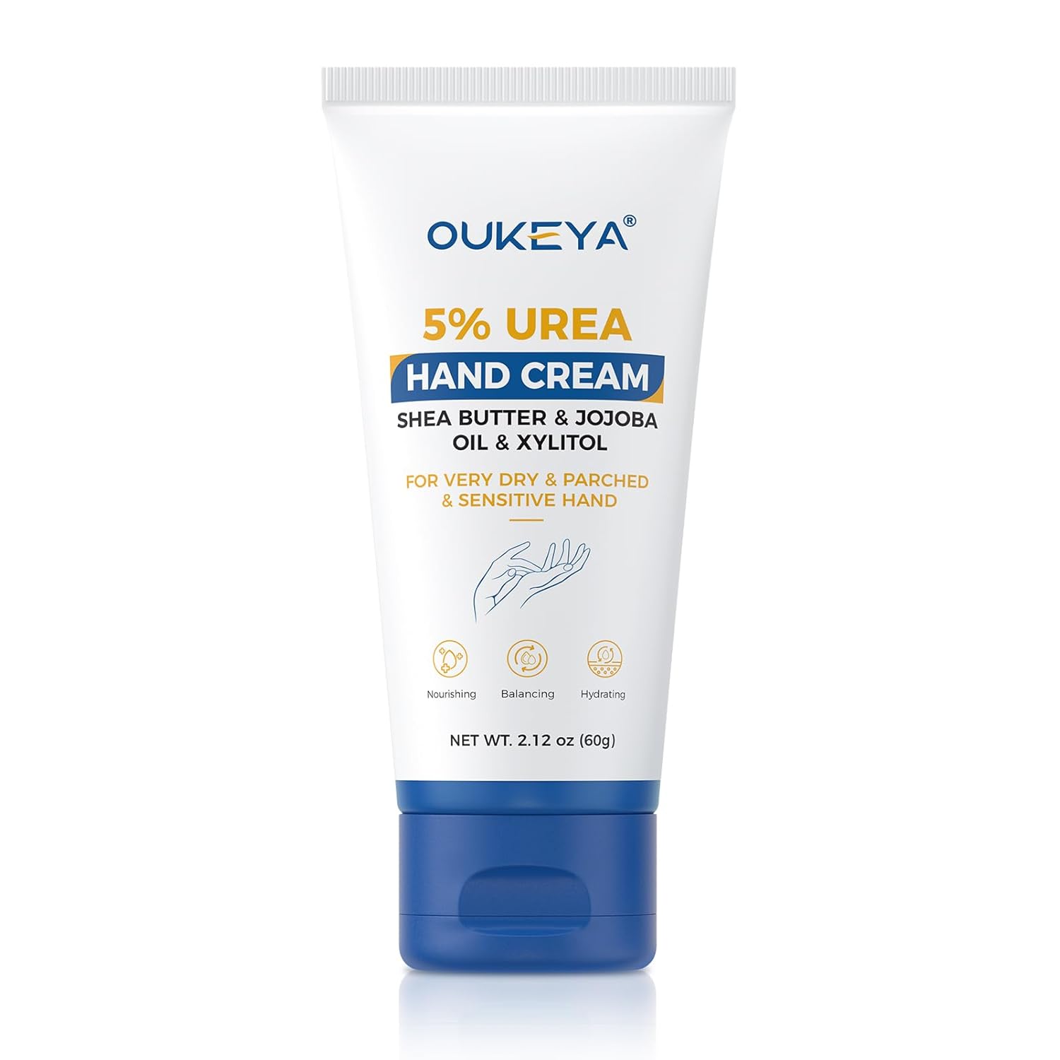 Urea Hand Cream - With 5% Urea Deep Nourishment for Hands, Fast-Absorbing Hydration for Soft Skin with Jojoba Seed Oil &amp; Shea Butter - Perfect Travel Size for On-the-Go Care