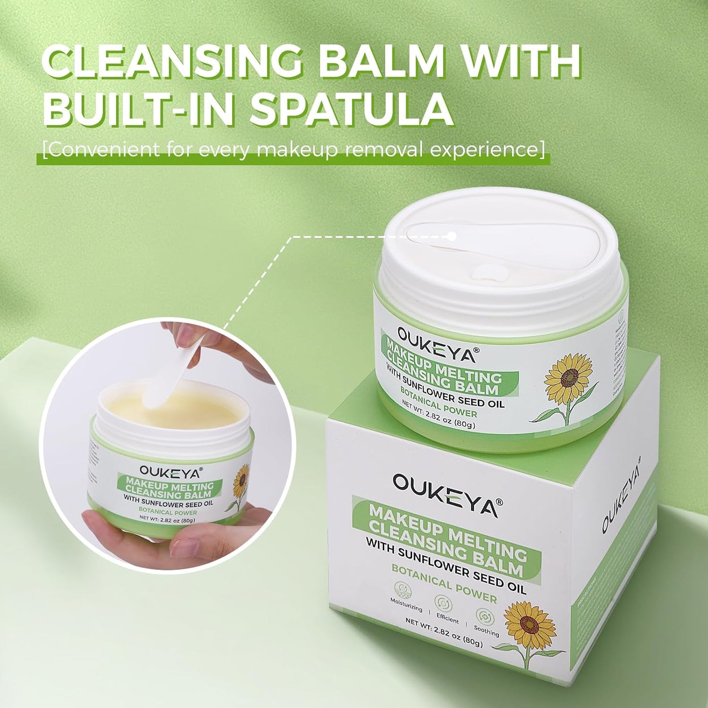 Cleansing Balm - Moisturizing Makeup Remover | Natural Ingredients | Suitable for All Skin Types to Gently Meltaway Mascara, Eyeliner and Makeup |- Gently Removes Dirt &amp; Impurities 80g