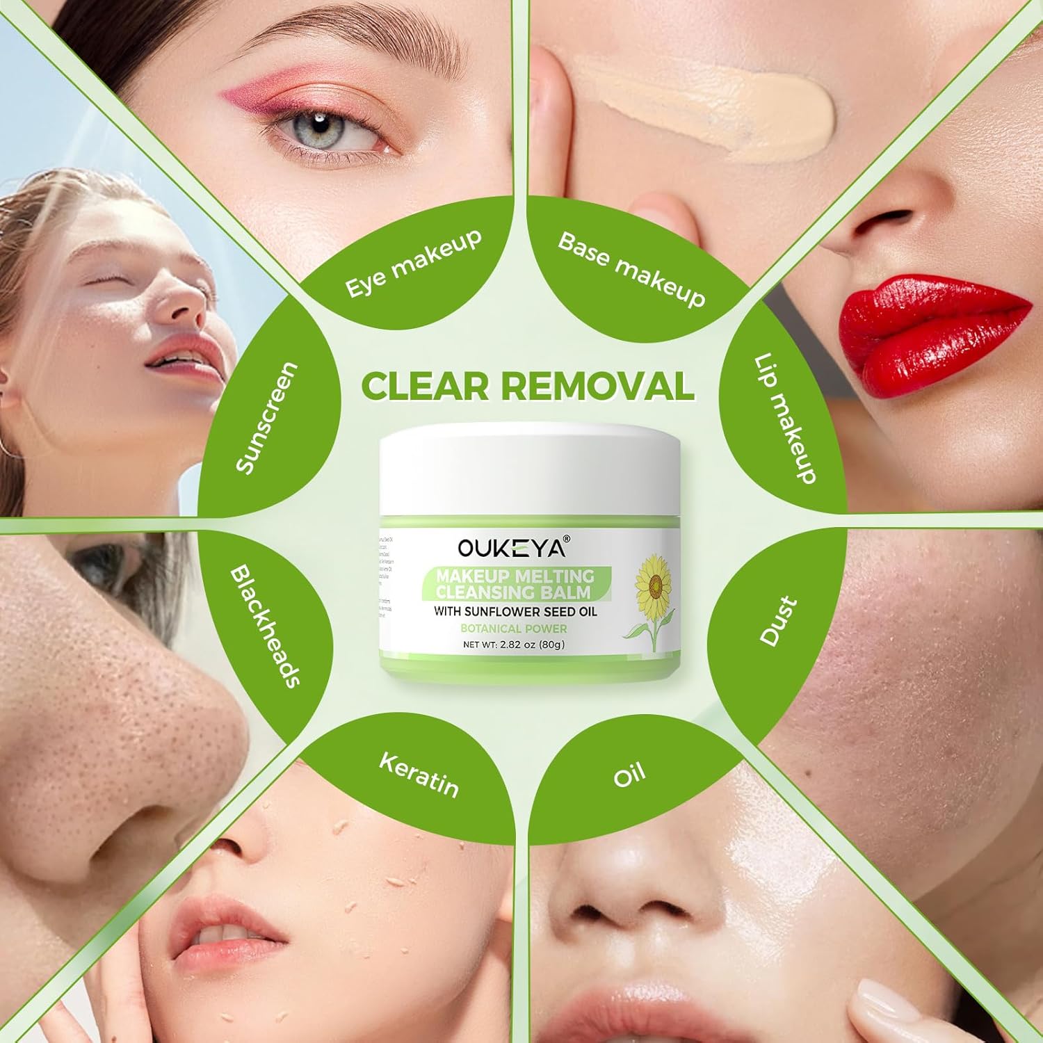 Cleansing Balm - Moisturizing Makeup Remover | Natural Ingredients | Suitable for All Skin Types to Gently Meltaway Mascara, Eyeliner and Makeup |- Gently Removes Dirt &amp; Impurities 80g