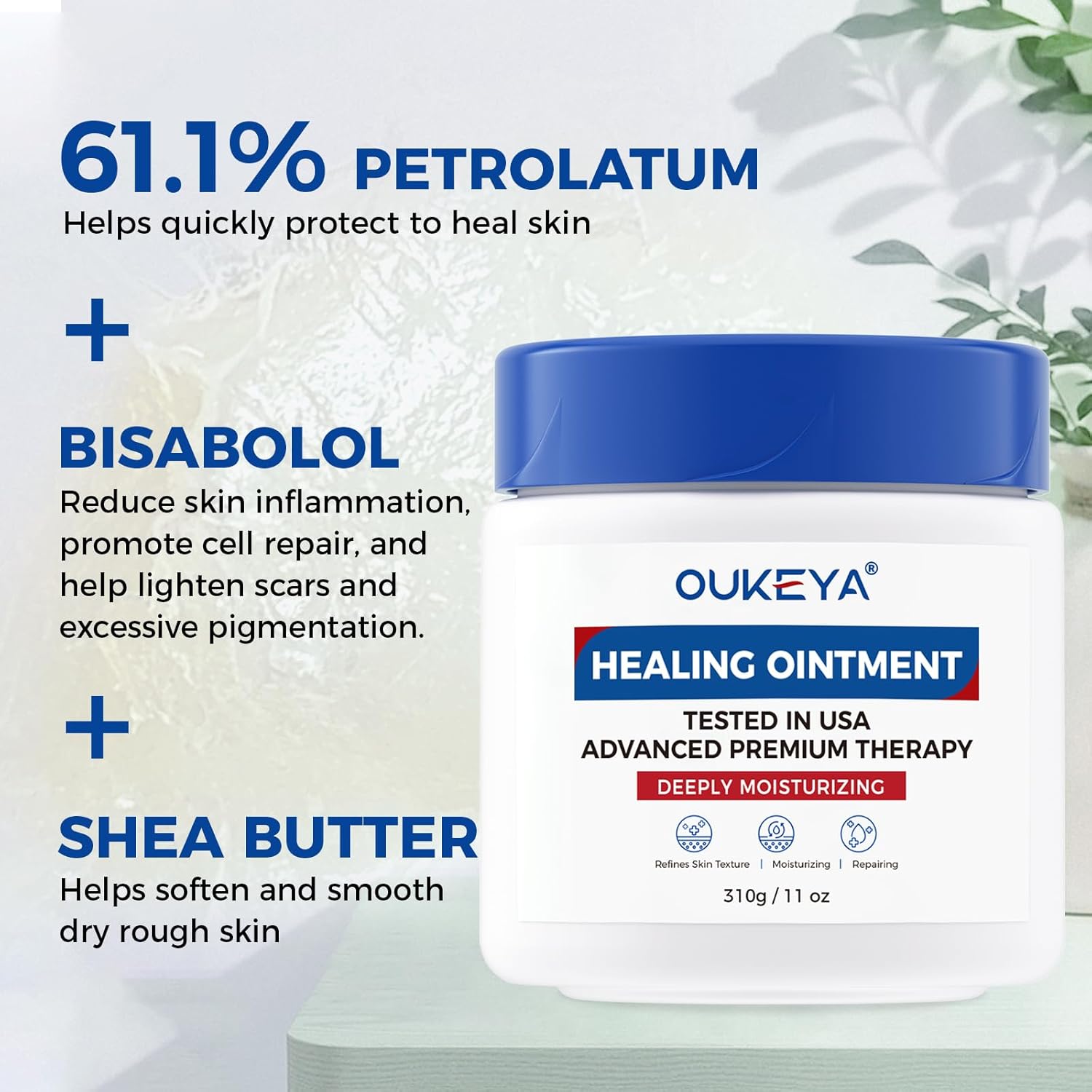 Healing Ointment, Advanced Therapy Skin Protectant, Multi-Purpose Healing Ointment and Body Moisturizer, For Dry, Cracked Skin, Minor Cuts and Burns, Soothes Cracked Hands and Chapped Lips