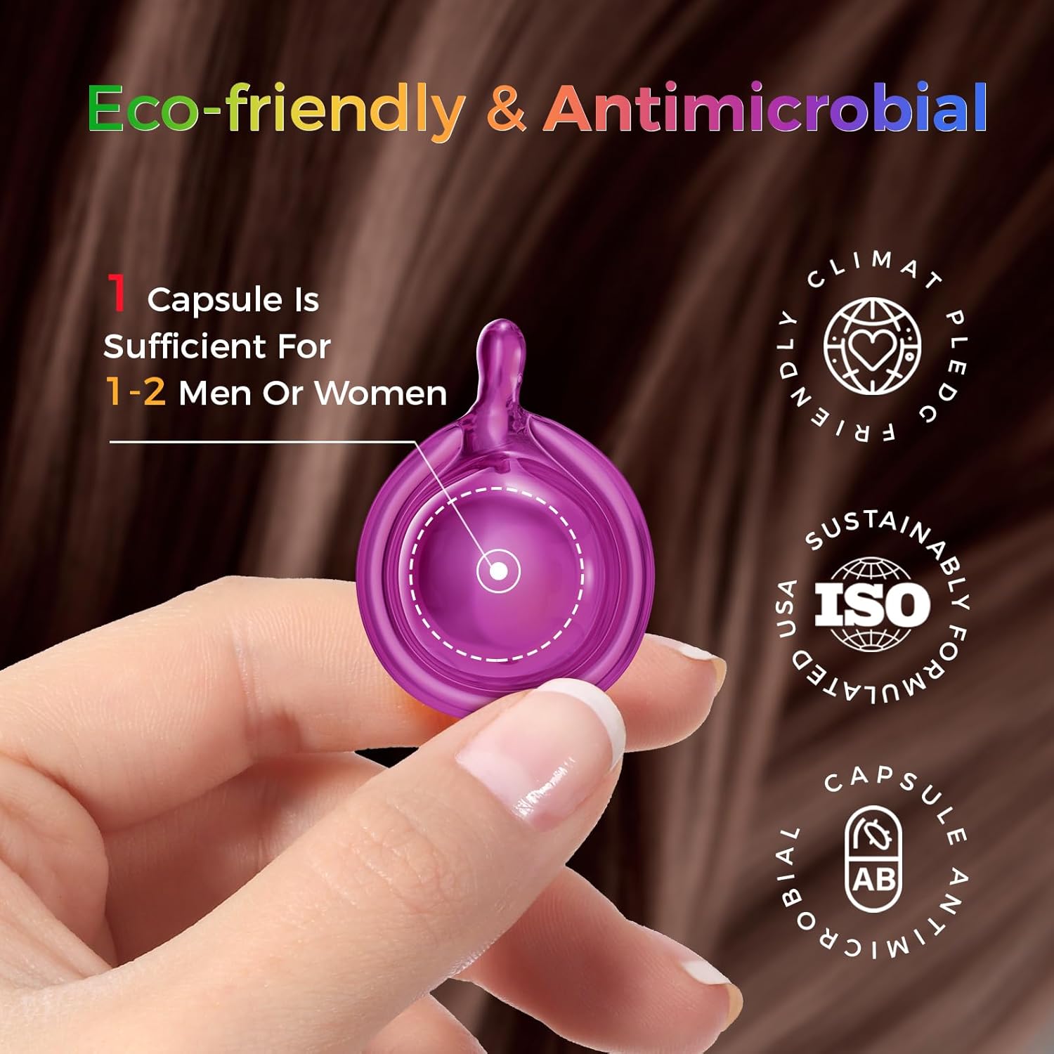 Hair Vitamins Hair Treatment Serum,No Rinse with Argan Macadamia &amp; Avocado Oils, Vitamins A,C,E,Pro B5 - Hair Serum Capsule for Frizzy and Damaged - Hair Conditioner for Women Men (7 Colors)