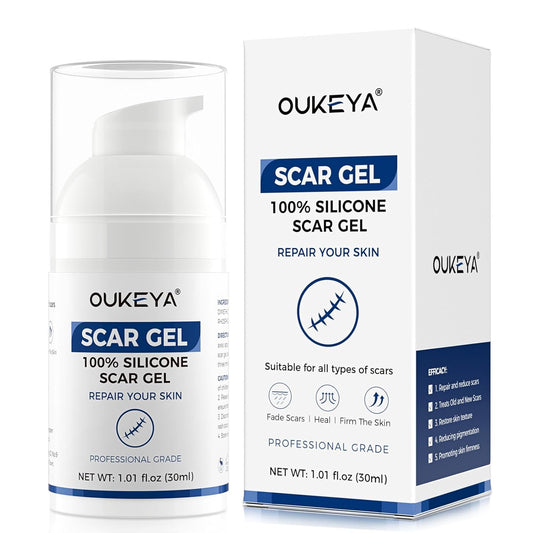 Silicone Scar Gel - 100% Silicone Cream Perfect for Sensitive Skin, Say Goodbye to Old and New Scars (30ml)