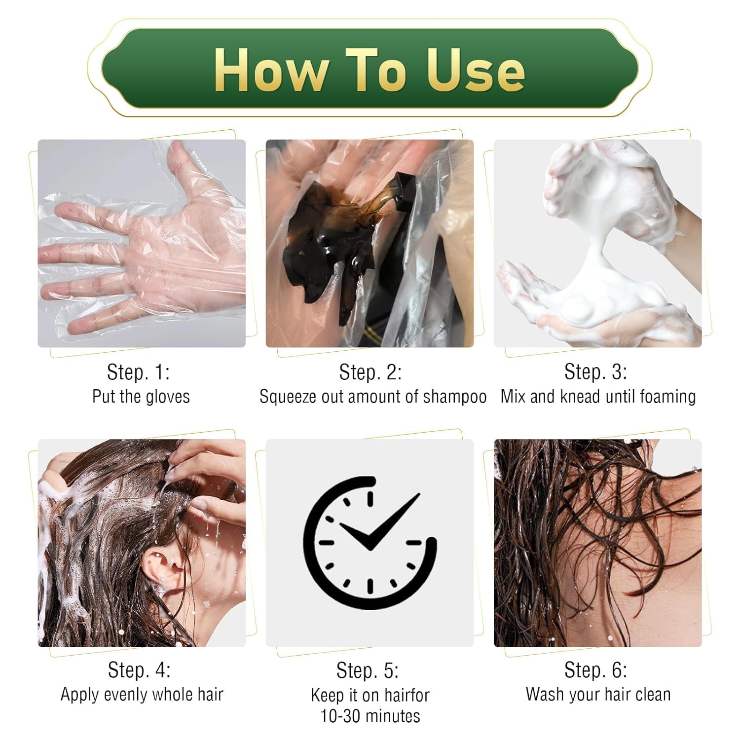 Dark Brown Hair Dye Shampoo 4 In 1, Hair Color Shampoo for Gray Hair Coverage for Women &amp; Men, Instant Natural Herbal Ingredients Color Professional Salon-Level Treatments