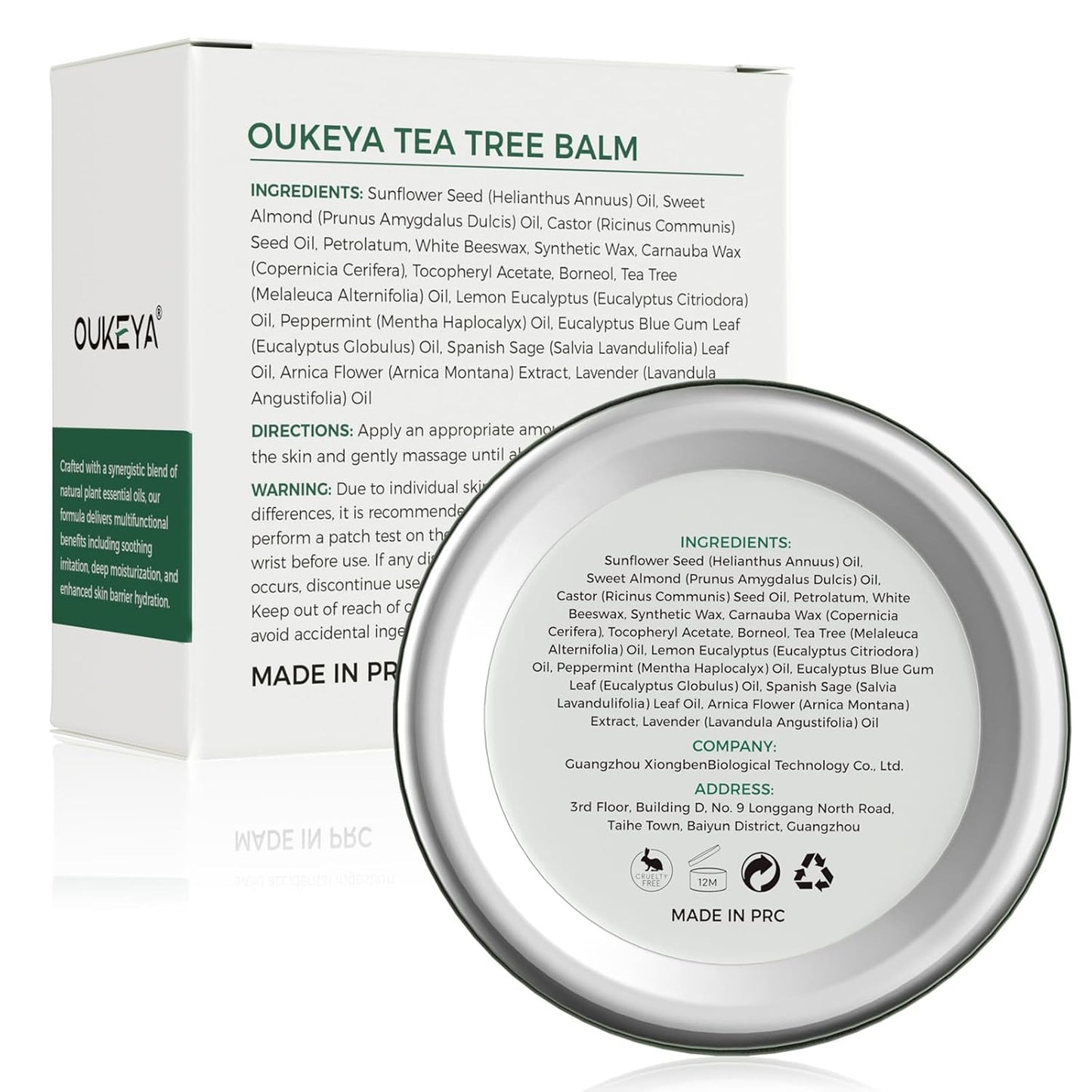 Tea Tree Oil Balm All Natural Tea Tree Balm Soothe Skin Discomfort And Moisturize Dry Skin On Hands, Feet, And Body, Acne, Eczema &amp; Psoriasis Relief 2.82 oz