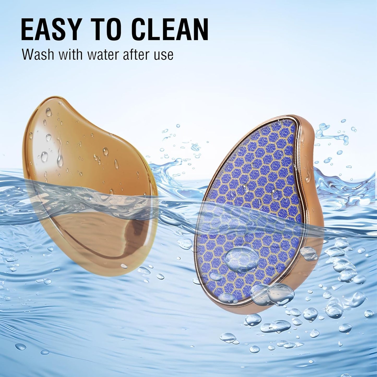 Glass Foot File Callus Remover: Nano Glass Heel Scraper for Feet Shower Foot Scrubber Pedicure Dead Skin Remover Shower Care Crystal Hair Remover Treat Hair Eraser for Back Arms Legs