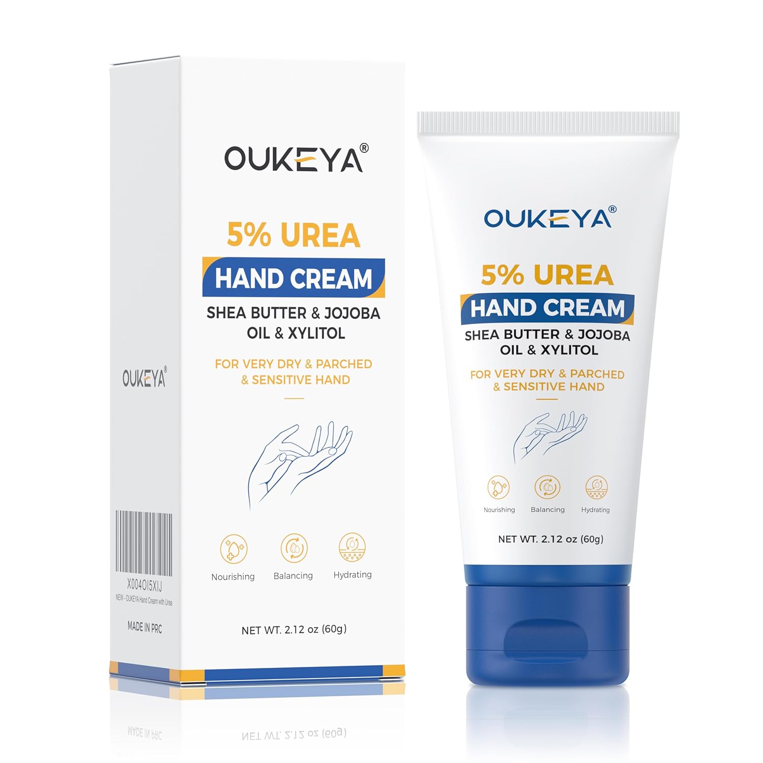 Urea Hand Cream - With 5% Urea Deep Nourishment for Hands, Fast-Absorbing Hydration for Soft Skin with Jojoba Seed Oil &amp; Shea Butter - Perfect Travel Size for On-the-Go Care
