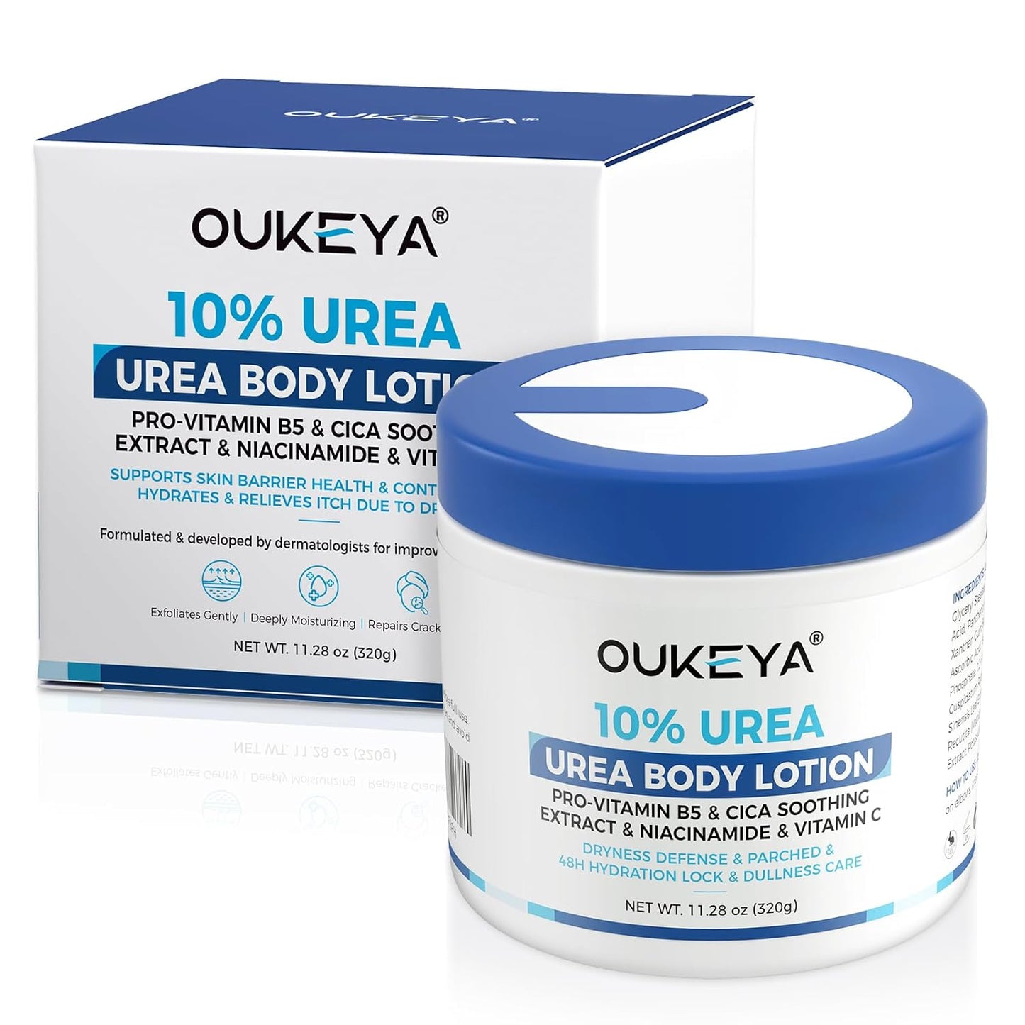10% Urea Body Lotion, 11.28 oz Skin Moisturizer Softens &amp; Soothes Dry Chapped Skin, Hands Elbows Feet Body Lotion Hydrates Locks in Moisture Non-Greasy Formula