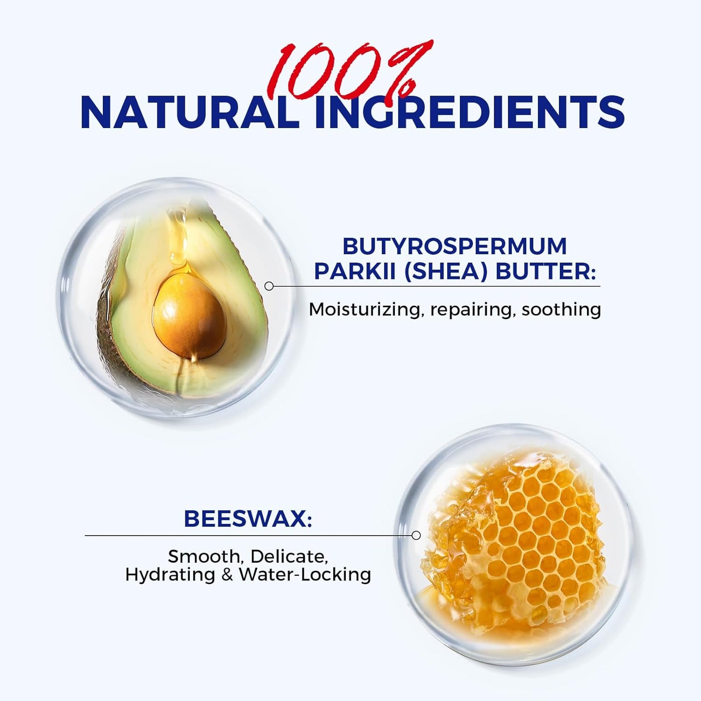 2PCS, Medicated Lip Balm Hydrating w/Petrolatum, Shea Butter, Beeswax, 100% Natural Ingredients, Organic Lip Butter Balm &amp; Moisturizers Lip Repair For Dry Cracked Lips Overnight Lip Treatment